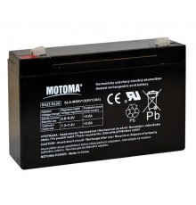 Olověná baterie - bezúdržbový akumulátor 6V, 12.0Ah - Motoma - MS6V12