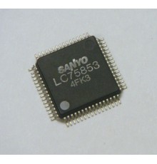 LC75853 - CMOS-IC, SMD, LCD Display dr., 126 segments, QFP64
