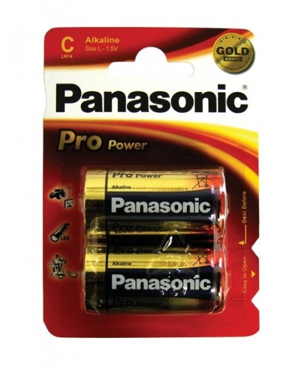 Baterie Panasonic Pro Power C - R14 - LR14 - malé mono - alkalická - cena za 2ks v blistru