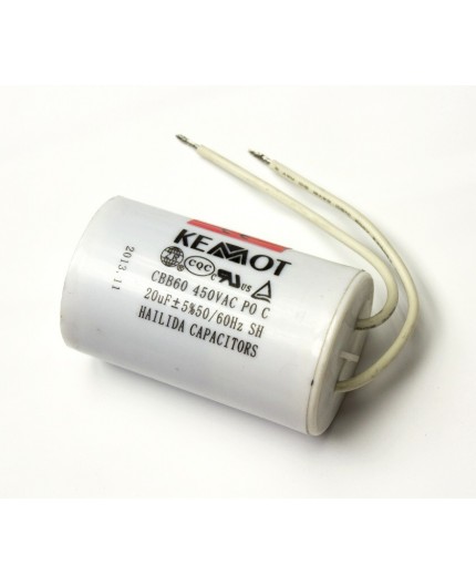 Rozběhový motorový kondenzátor 20uF - 450V